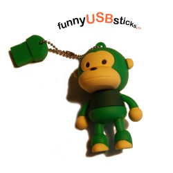 Clé USB singe vert