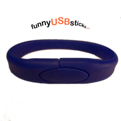 Clé USB bracelet bleu