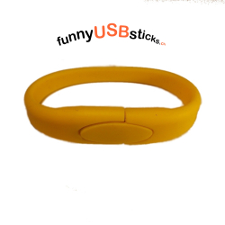 Clé USB bracelet jaune