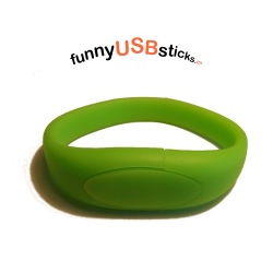 Clé USB bracelet vert