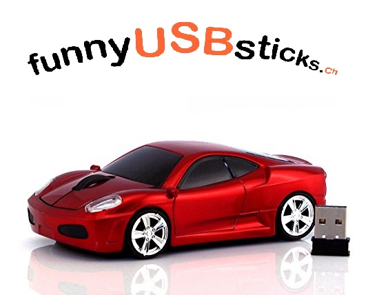 Sportwagen Wireless Maus Mac Pc Rot Funnyusbsticks Witzige Lustige Usb Sticks Und Geschenke