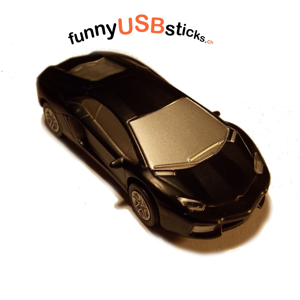 Sportwagen Usb Stick Schwarz 16gb Funnyusbsticks Witzige Lustige Usb Sticks Und Geschenke