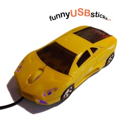 Sportwagen USB-Maus Mac + PC Gelb