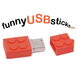 Baustein USB-Stick rot